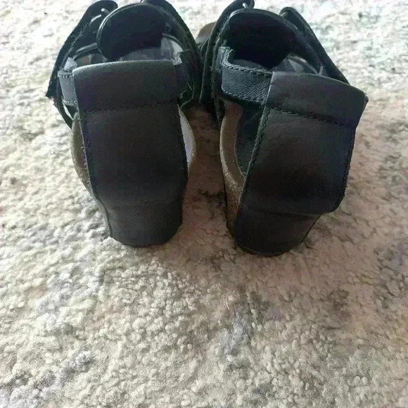 Teva Cabrillo Wedge Black Leather Gladiator Sandal 7 - Picture 4 of 14